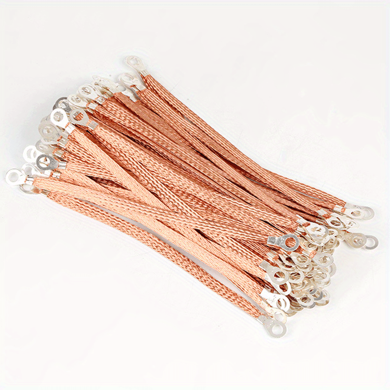 10pcs Copper Braided Wire Clad Aluminum Conductive Copper Braided Wire Distribution Box