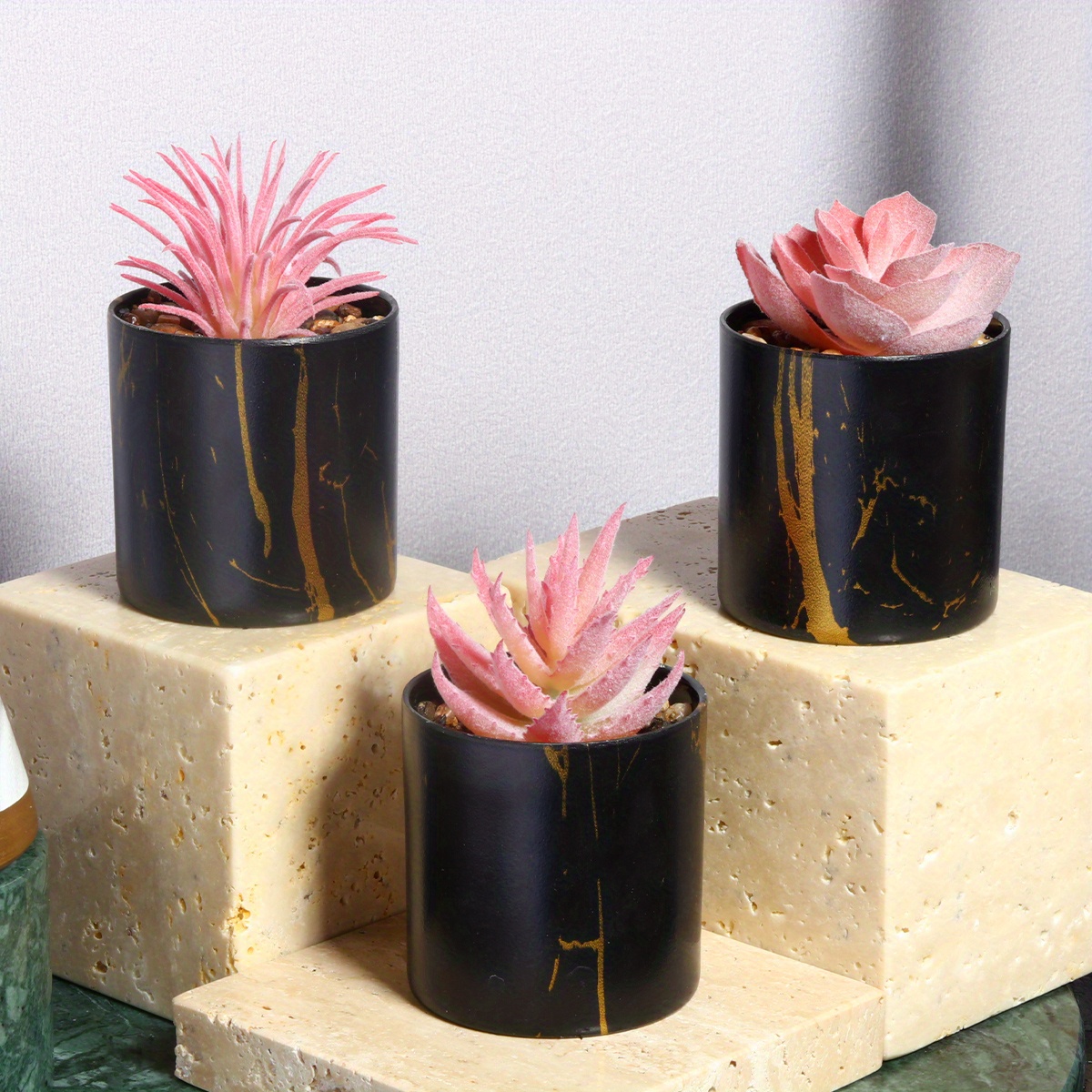 Zenmag Mini Succulents Plants Artificial, Fake Succulents In