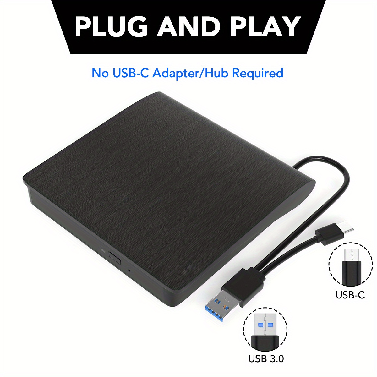 7 en 1 USB 3.0 Lecteur CD/DVD Portable: Graver Jouer - Temu Belgium