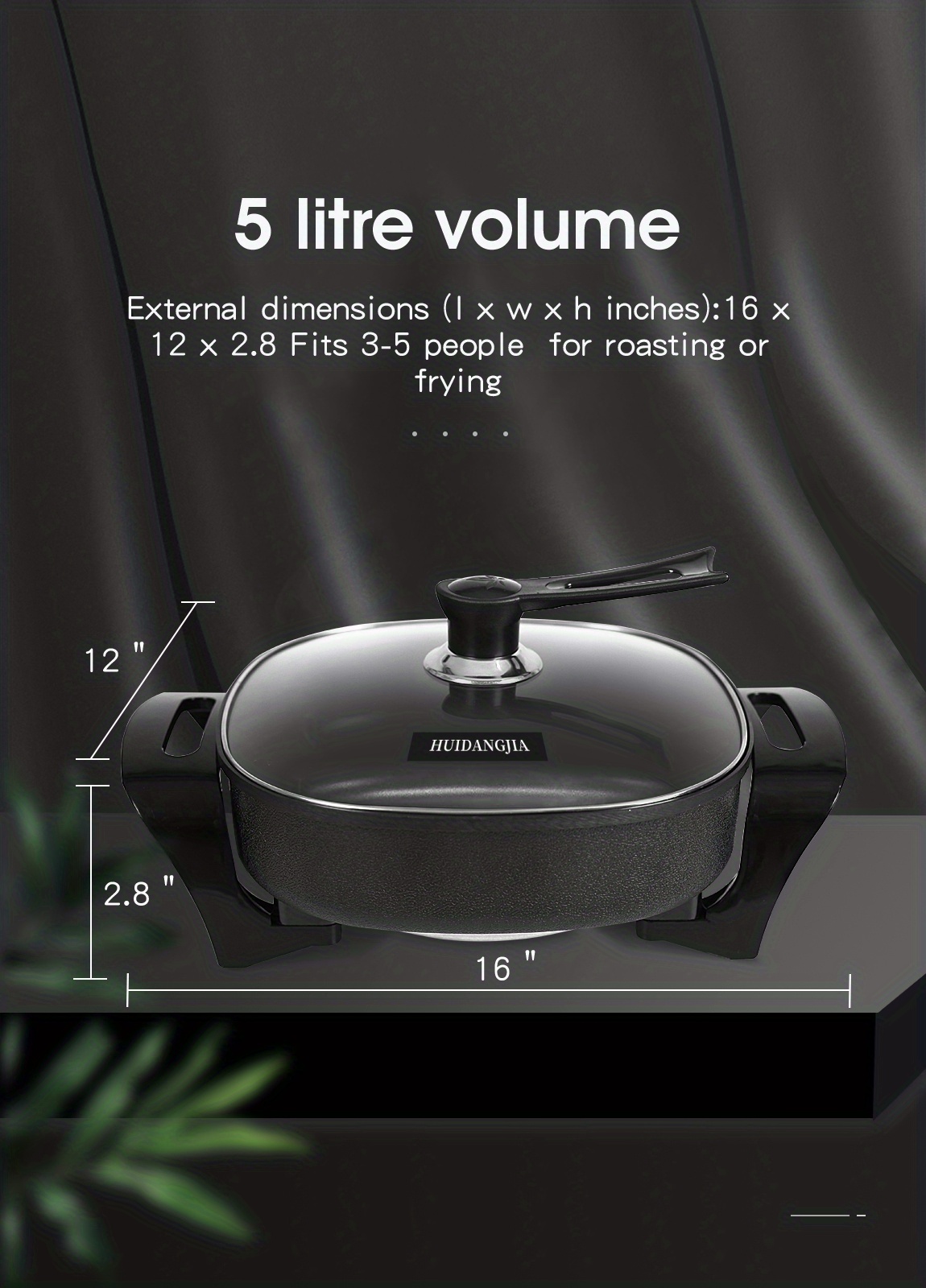 Upgrade Your Kitchen With This Premium Electric Skillet - Non Stick, Glass  Lid & 1360 Watts - Temu