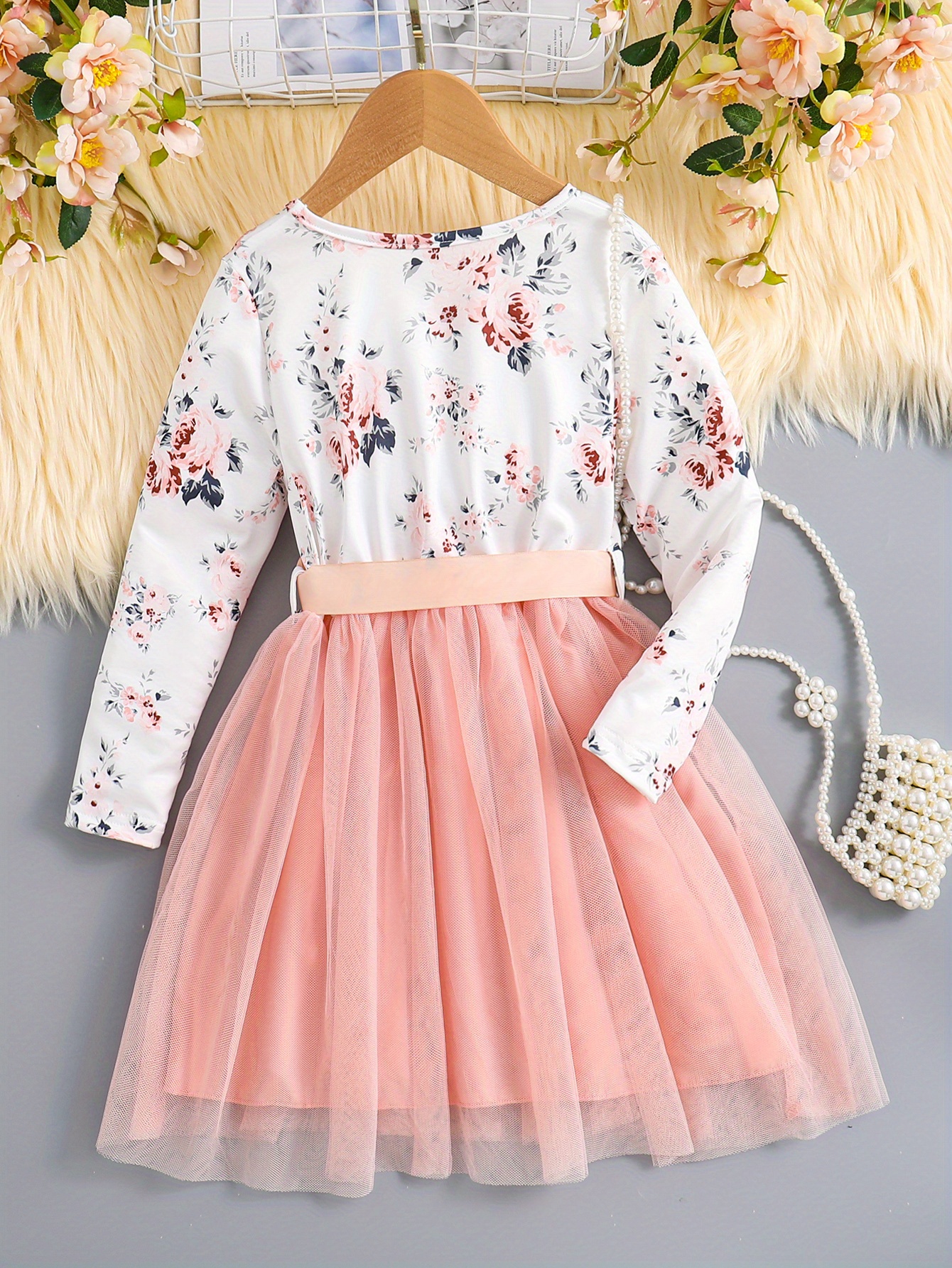 Baogaier Kids Tracksuit Girls Sweat Suit Set Horse Rainbow Cotton Long Sleeves Sweatshirt Pullover Jumper Top Trousers Drawstring Pants Jogger Bottoms Casual Outfit Sport Wear Pink Age 4-5 Years