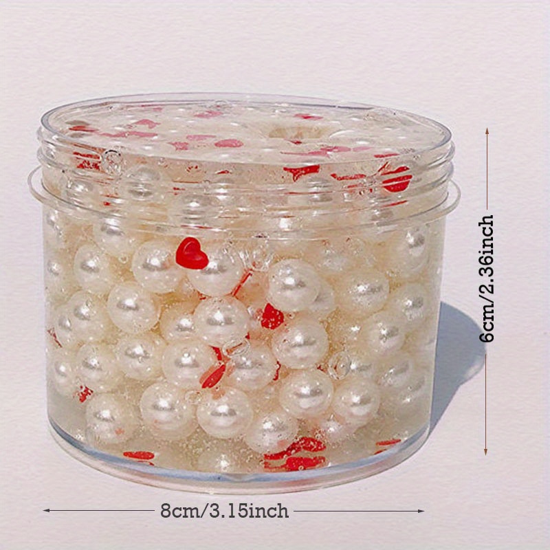 Super Huge Glossy Slime With Pretty Beads Not Sticky - Temu