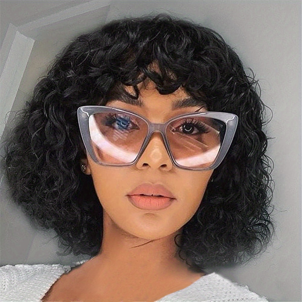 Water Wave Short Bob Wig Bangs Human Hair Wigs Women 100 Temu