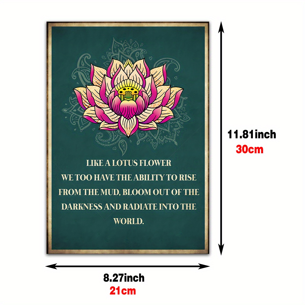 Thai Style Bergamot Lotus Flower Canvas Art Poster Zen - Temu