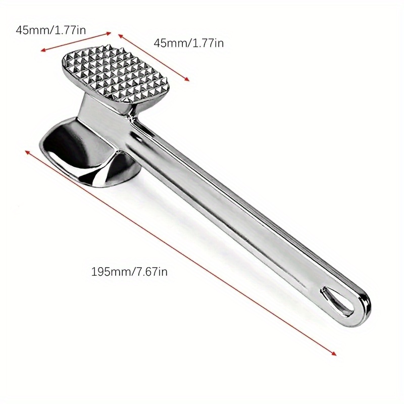 1pc Double-sided Loose Meat Hammer Steak Hammer MeatRejuvenation Needle  Stainless Steel Aluminum Alloy Smash Slap PigSqueak Knock Meat Hammer Tool  Kitchen Accessories Kitchen StuffParty Favors Outdoor Picnic Travel Camping  BBQ Accessories