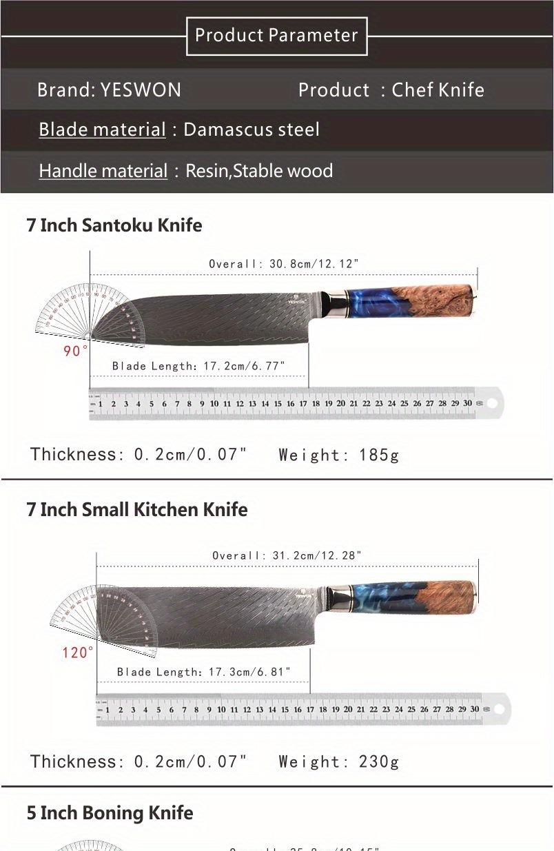 Premium Chef Knife, High Quality Kitchen Knife Sets, 67-layer Damascus  Steel Western Style Chef's Knife, Boning Peeling Best For Gift - Temu