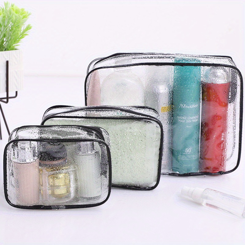 Portable Makeup Bag, Cosmetic Storage Bag With Zipper And Handle,  Waterproof Toiletry Bag For Travel - Temu Bahrain