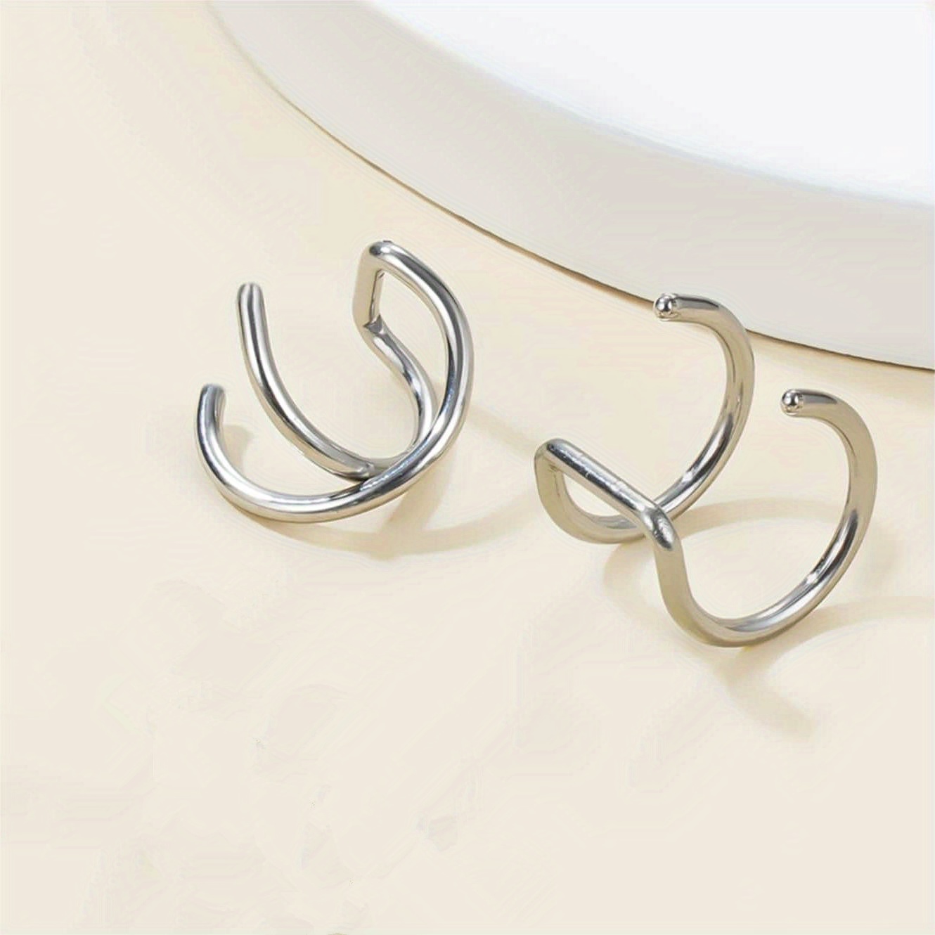 Stainless Steel Ear Cuff Men Helix Cartilage Ear Clip Non Temu