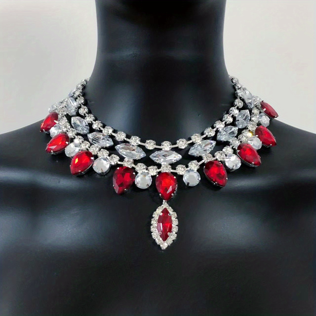 Elegant Bridal Necklace Statement Rhinestone Choker Necklace - Temu