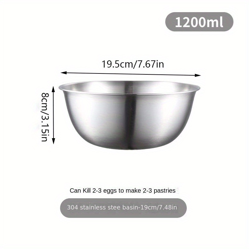 Ckitchen Cooking Basin 304 Stainless Steel Egg Beater Deeper - Temu