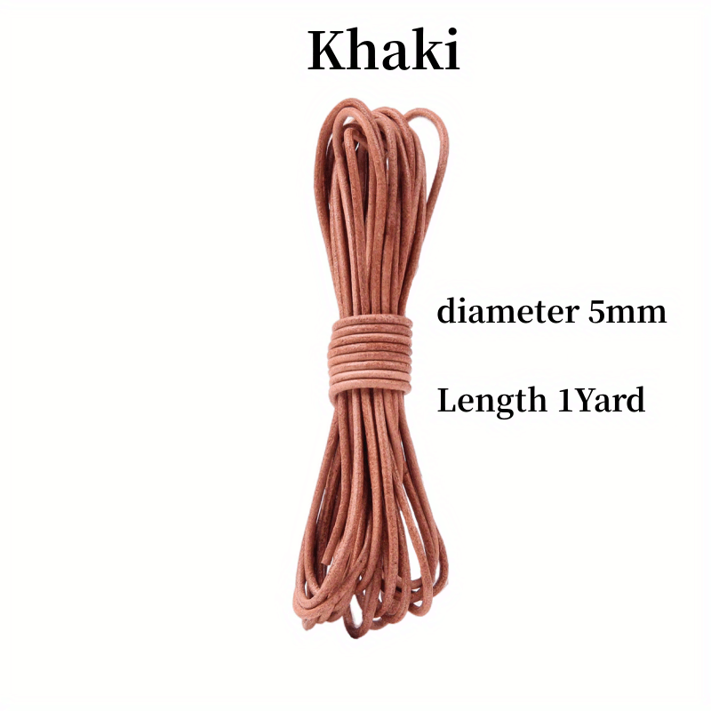 2 Yards Real Woven Leather Rope Diy Jewelry Bracelet - Temu