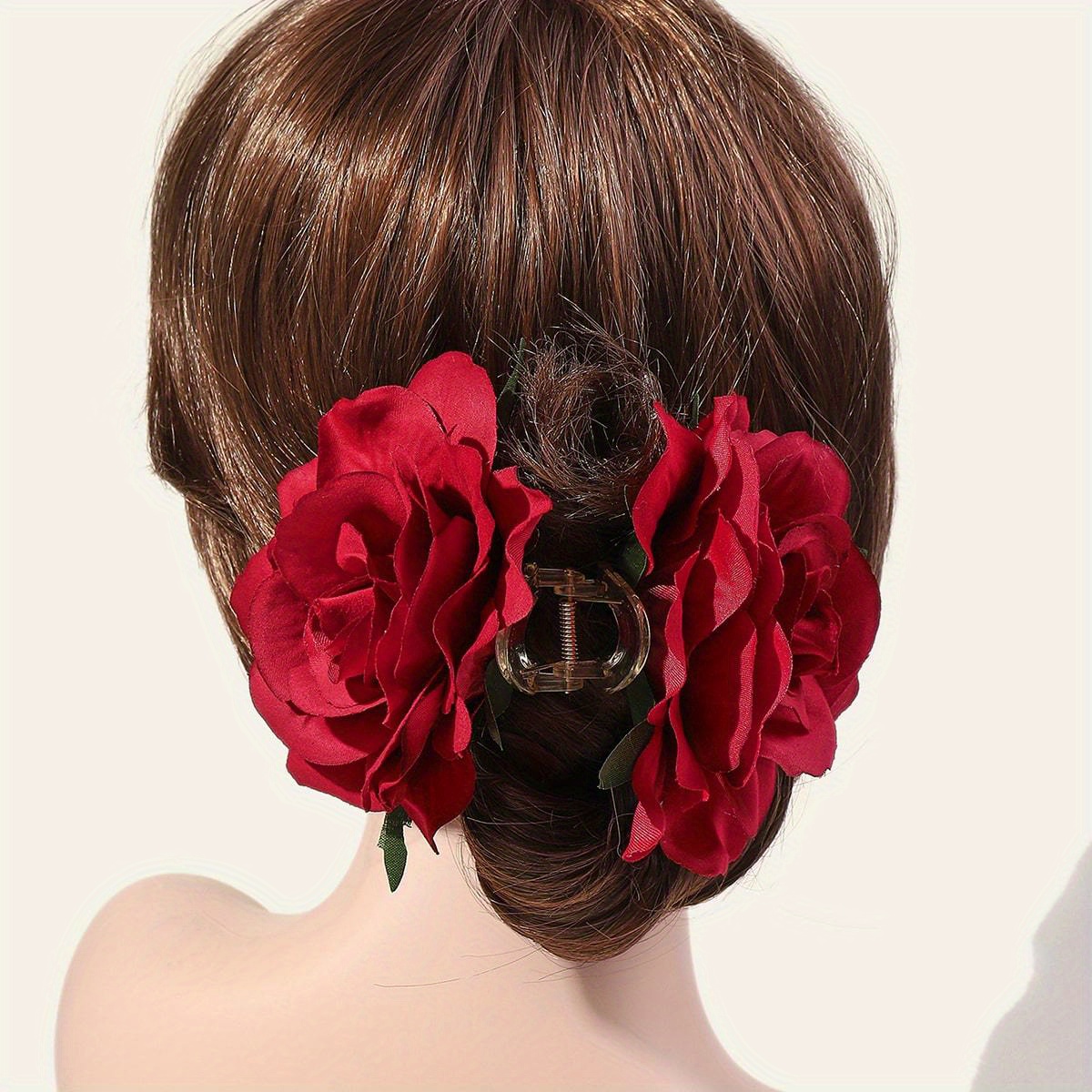 Rose Flower Pearl Pendant Hair Clip Women Fashion Metal - Temu