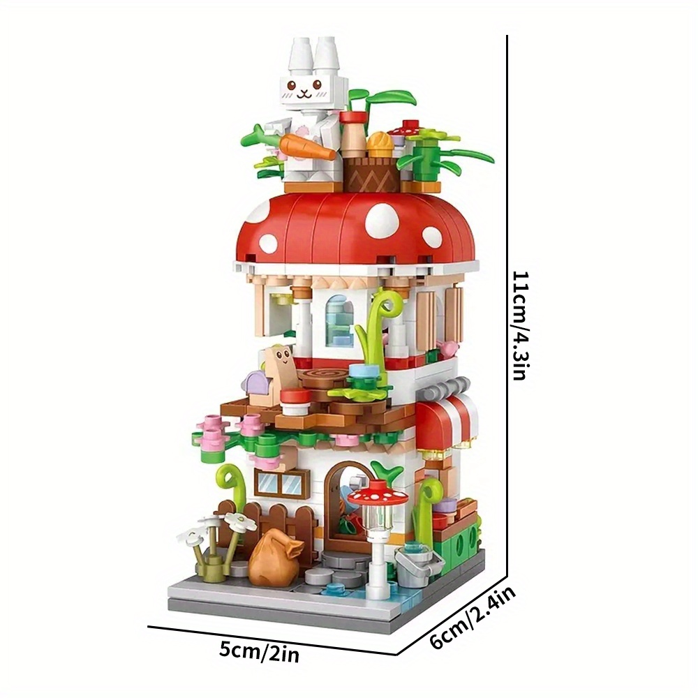 Creative Cute Magic House And Mushroom House Street View Building