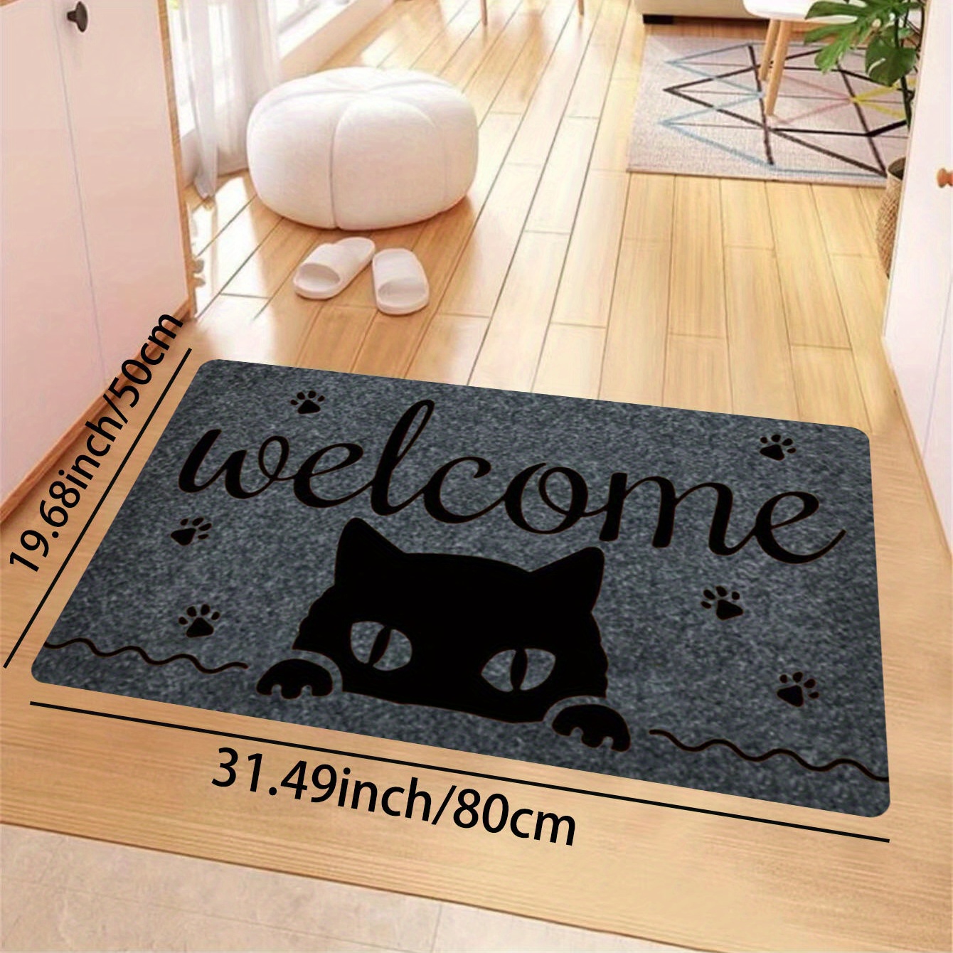 Home Decorative Front Door Mat Entrance Hallway Doormat 40x60cm Black  Coffee Anti-Slip Floor Mat Carpet Rug Shoes Clean Mats - AliExpress