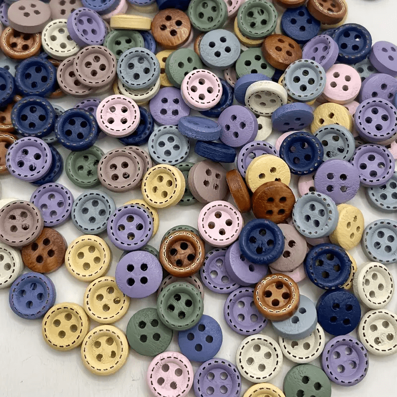 30 botones de madera de gran tamaño de 2.36 pulgadas, botón de costura  redondo, 4 agujeros, botones grandes para manualidades, costura, botones