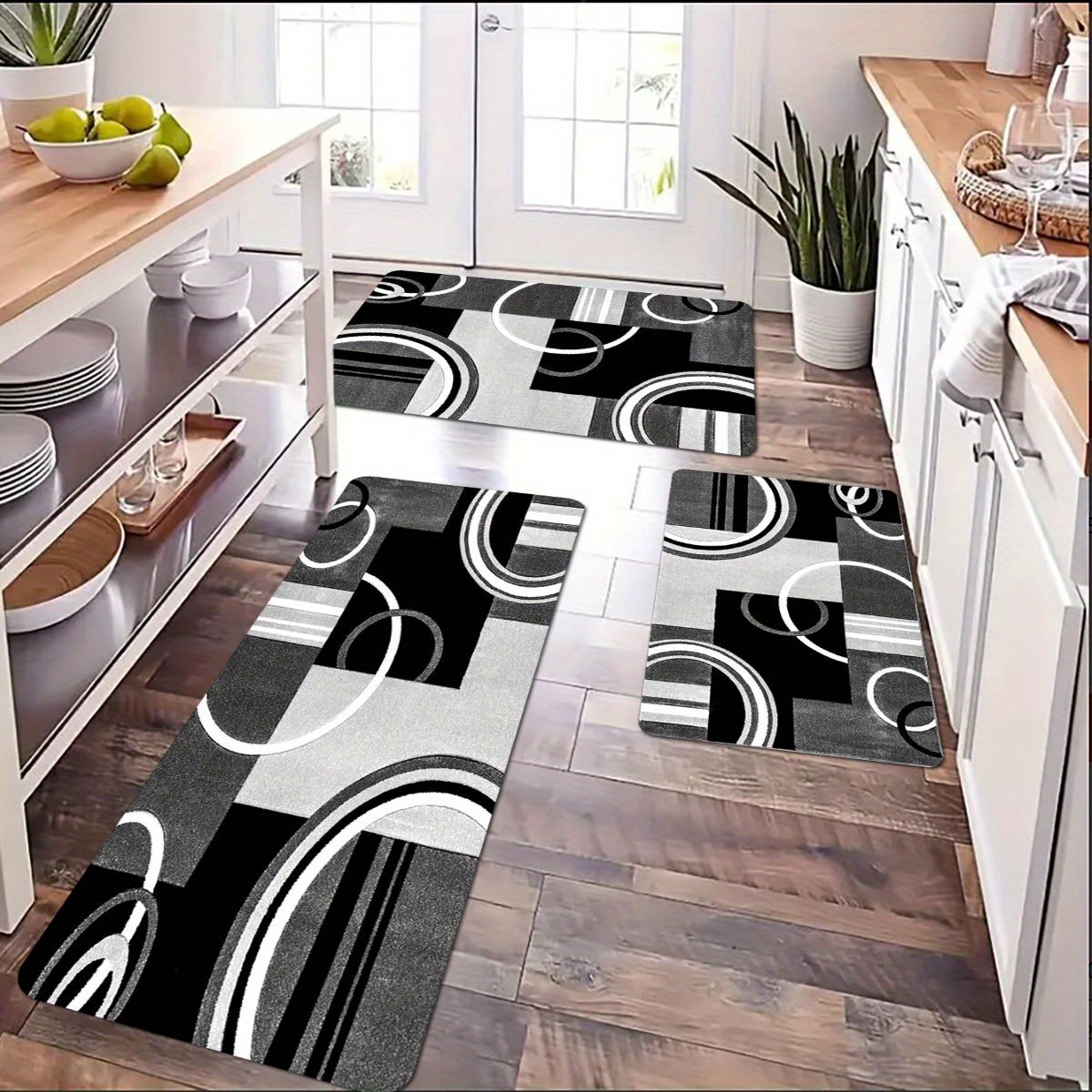 Alfombra de pasillo de 2 x 8 pulgadas, alfombra moderna para pasillo,  cocina, entrada, baño, alfombra de lavandería - Alfombras para Salas  Modernas