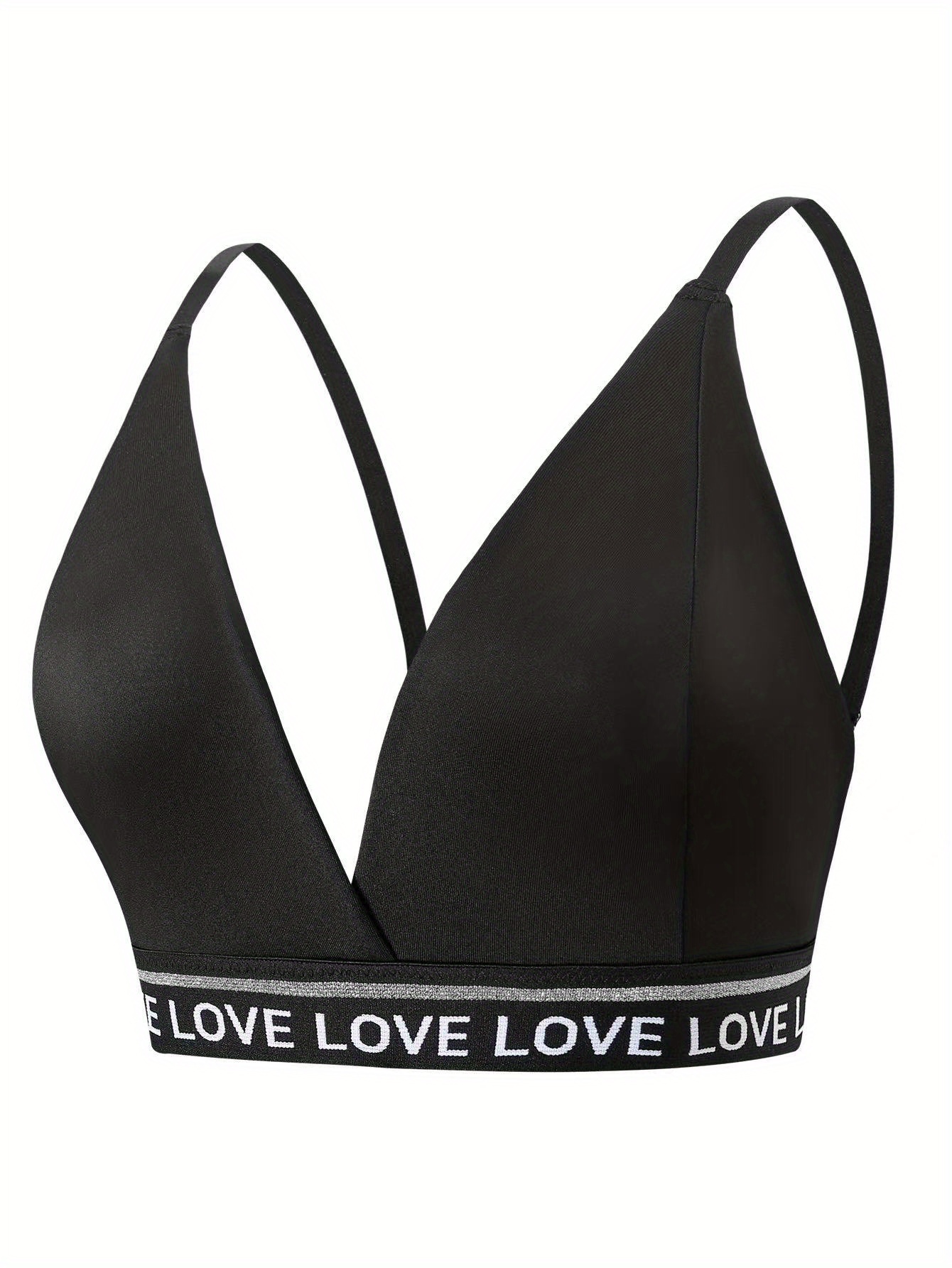 Plus Size Sexy Bra Women's Plus Letter Tape Deep V Neck - Temu