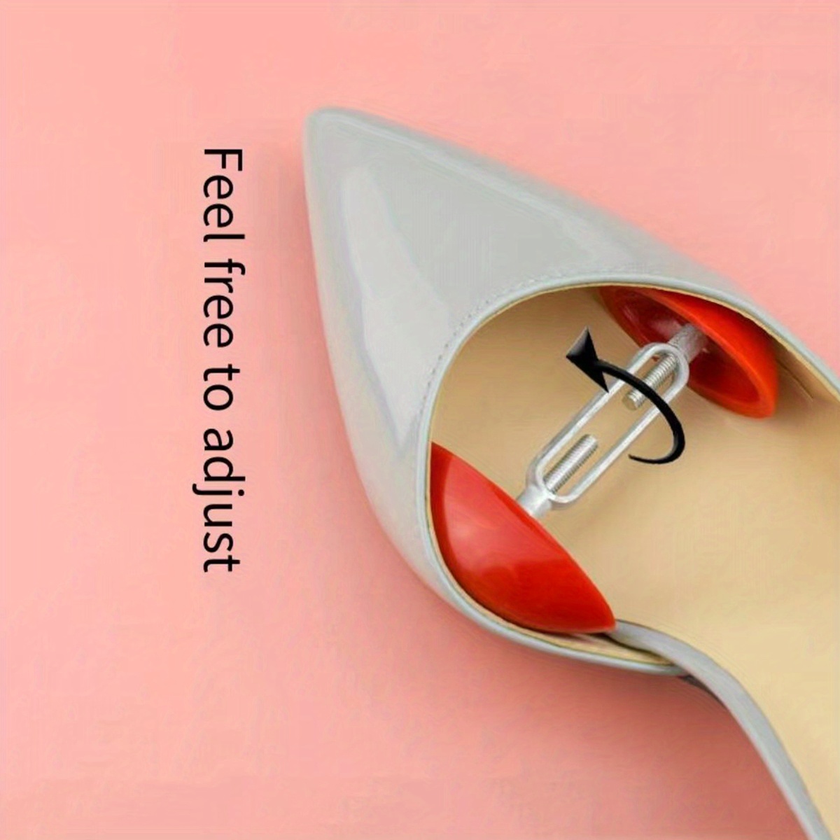 2pcs Adjustable Mini Shoe Stretchers for High Heels, Sneakers & Faux Shoes - Anti-Wrinkle Shaping Tool, Easy-to-Use Expander