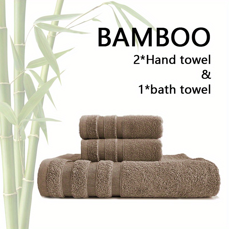 Bamboo Towels Set, High Absorbent Towels For Bathroom, Super Soft Hand And Bath  Towel, 2 Hand Towel & 1 Bath Towel - Temu Portugal