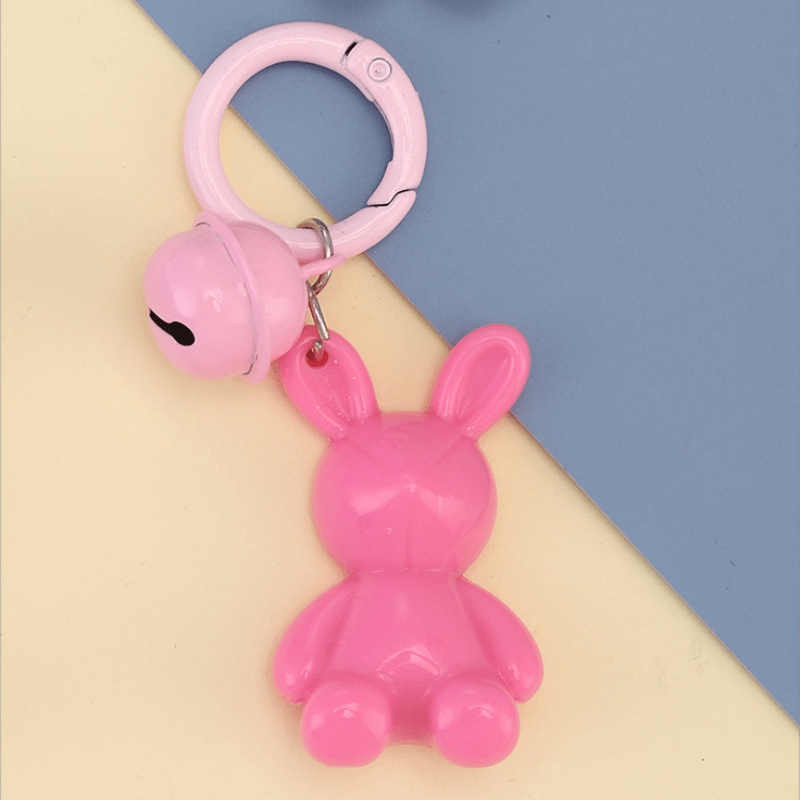 1piece cute rabbit fur keychain