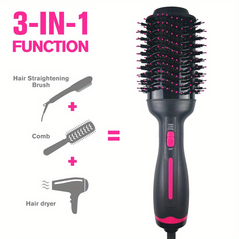 hair dryer brush hot air brush 3 in 1 drying brush hair dryer volumizer diy hair styling tool for all hair types details 3