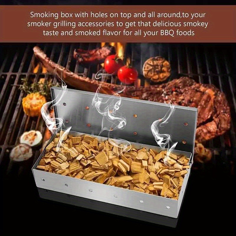 1pc Smoker Box, Top Meat Smokers Box In Barbecue Grilling