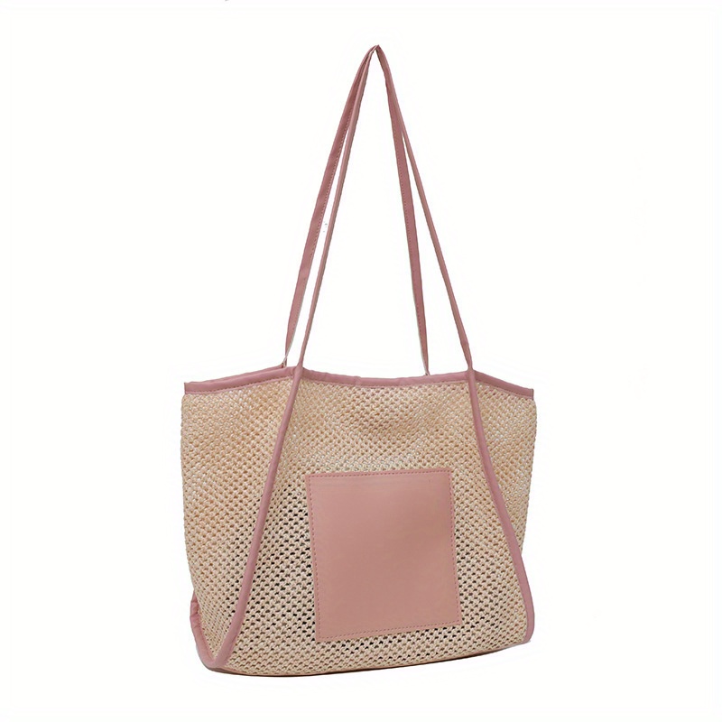 Bohemian Brown Straw Bag Bohemian Beach Bag Boho Summer Bag 