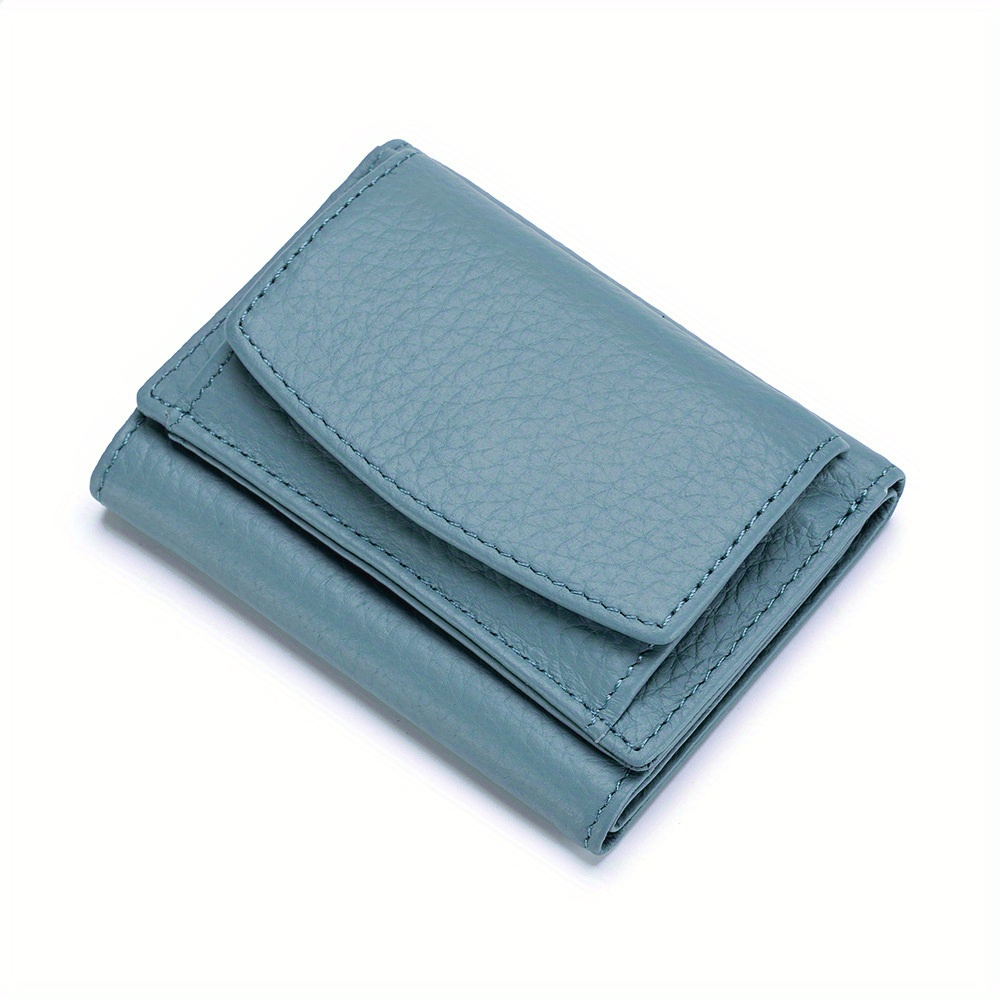 Handmade Light Blue Braided Women's Wallet Mini Coin Purse