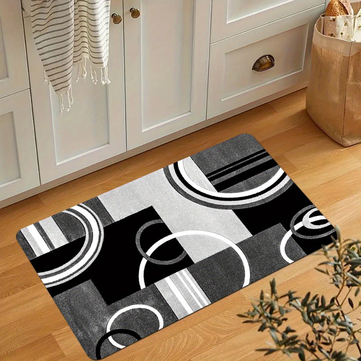  Alfombras para suelo de cocina, alfombra abstracta