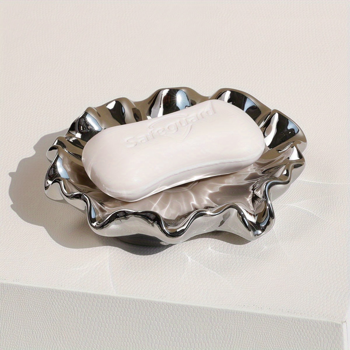 Leaf shaped Ceramic Soap Dish Tray Self draining Soap Rack Temu