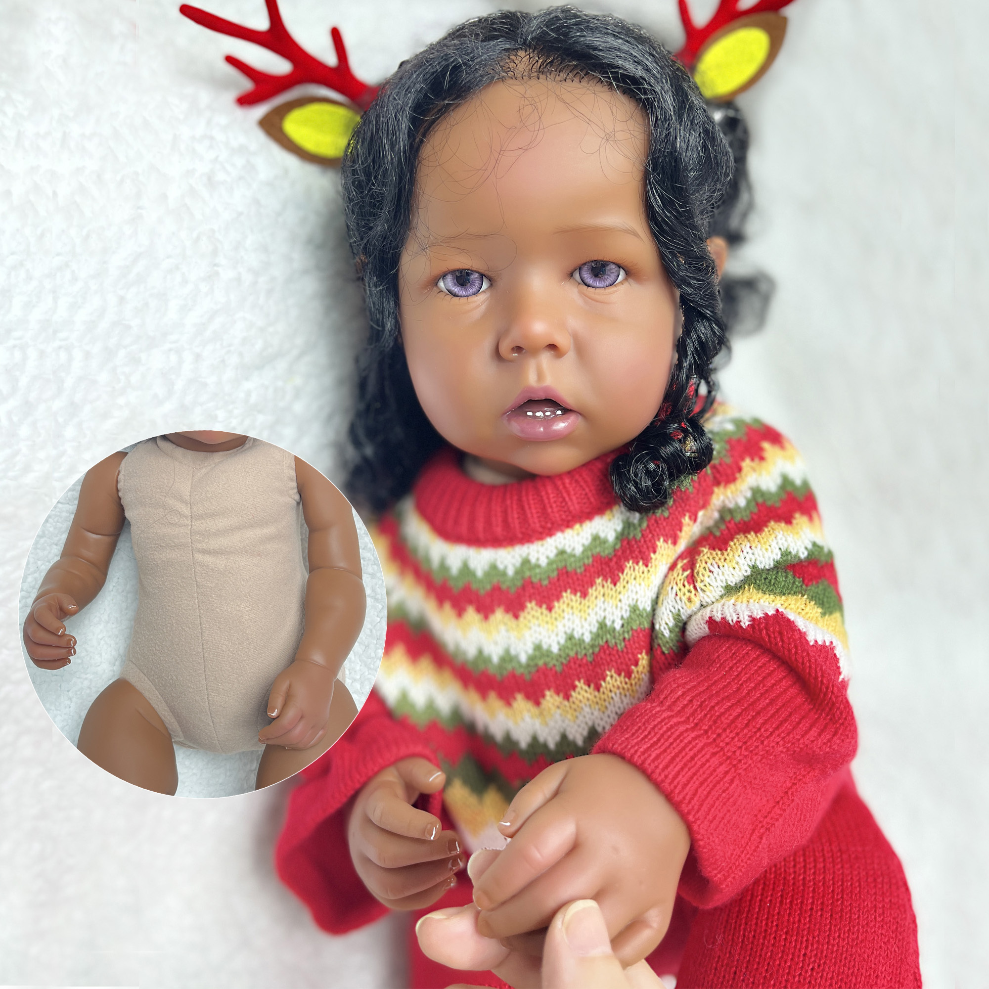 21-22 Inch Lovely Tutti Reborn Dolls Artist Painted Bebe Reborn Doll With  Rooted Hair For Children's Toy Bebê Reborn