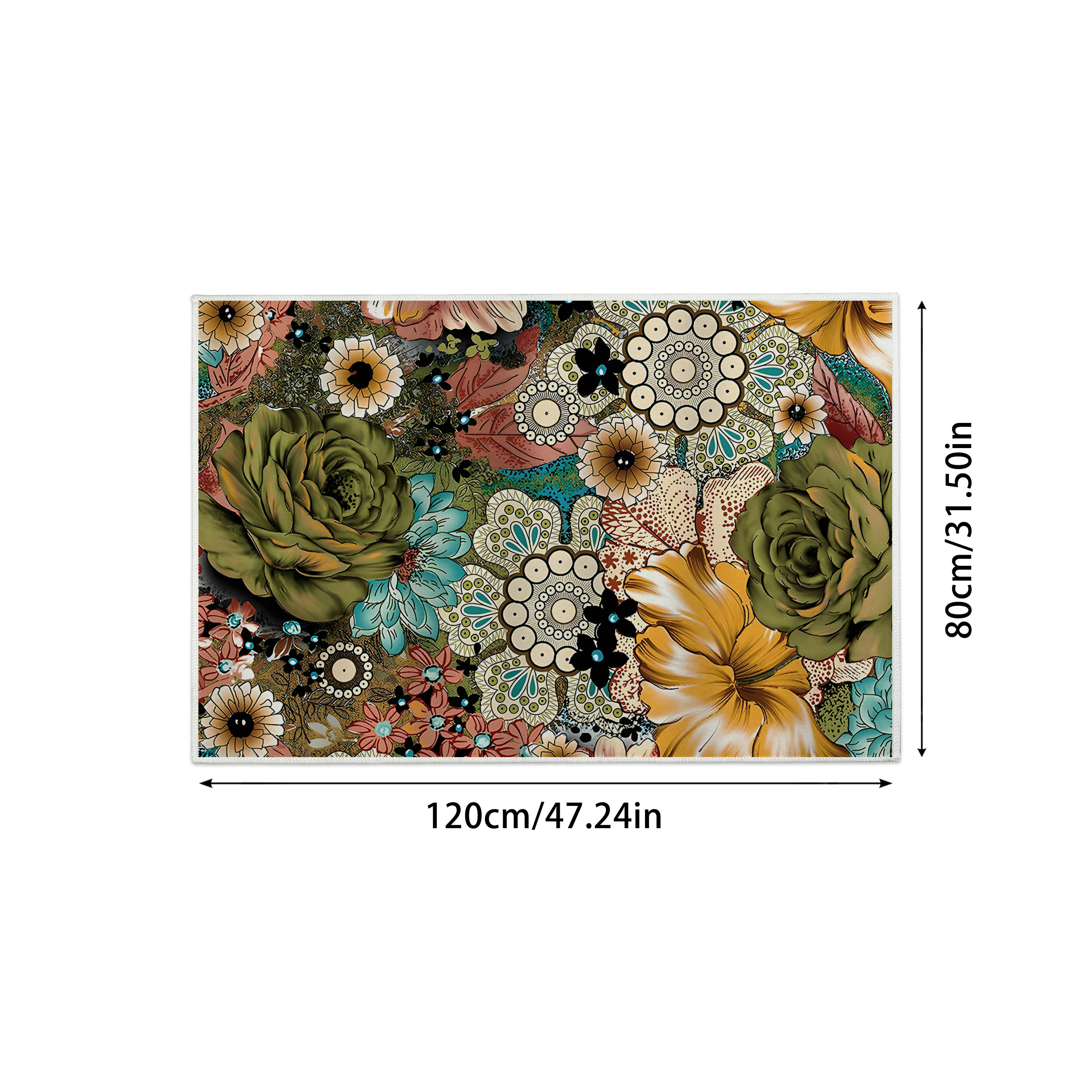 Tangier Floral 30 x 18 Non-Slip Outdoor Door Mat Fleur de Lis Living Mat Size: Rectangle 1'6 x 2'6