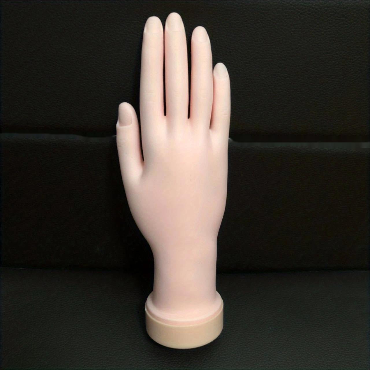 Realistic Silicone Practice Hands For Acrylic Nails Soft - Temu