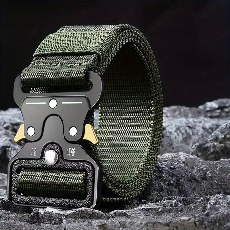 Cinturón militar, cinturón táctico para hombre con hebilla de metal de  liberación rápida, ideal para entrenamiento militar