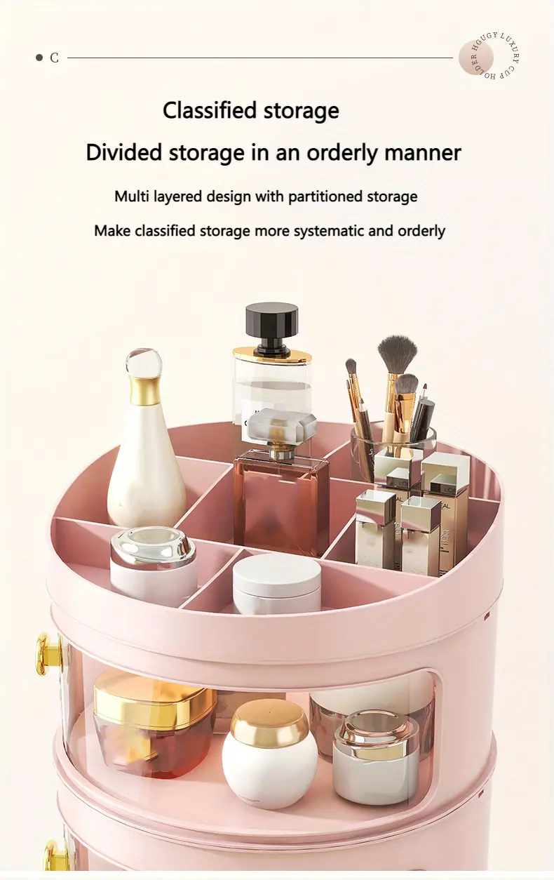 makeup organizer for vanity clear skincare organizers cosmetics organizer for skin care eyeshadow brushes lipstick powders nail polish great for dresser bedroom bathroom details 2