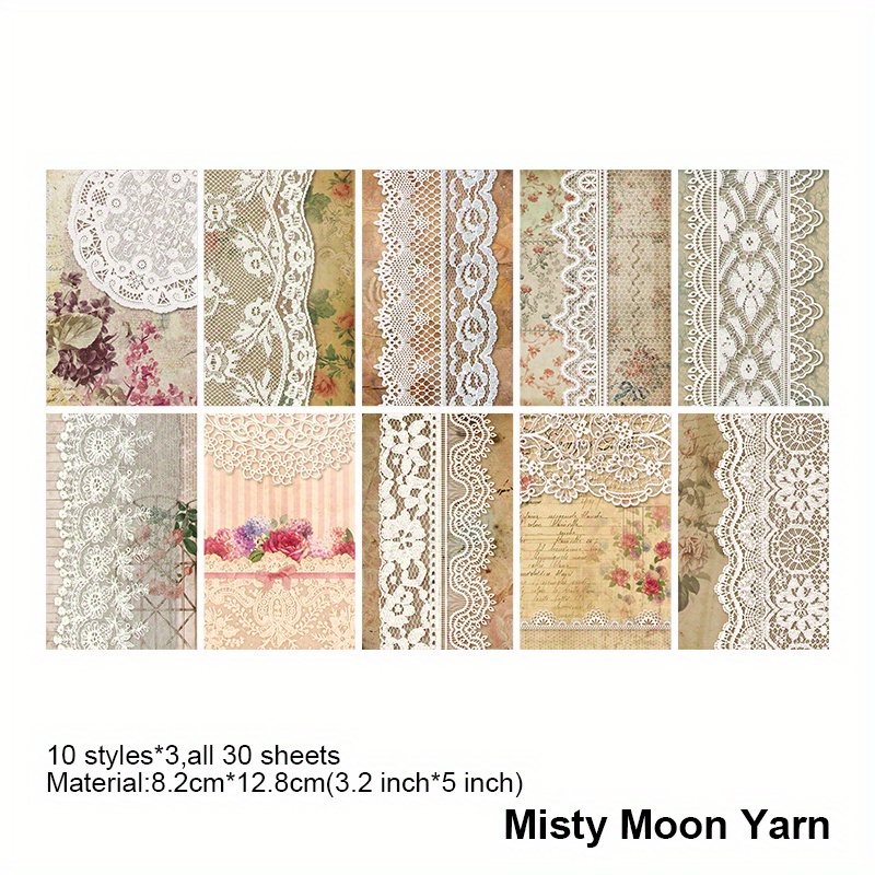 Vintage Lace Pattern Scrapbooking Supplies Journaling Paper - Temu