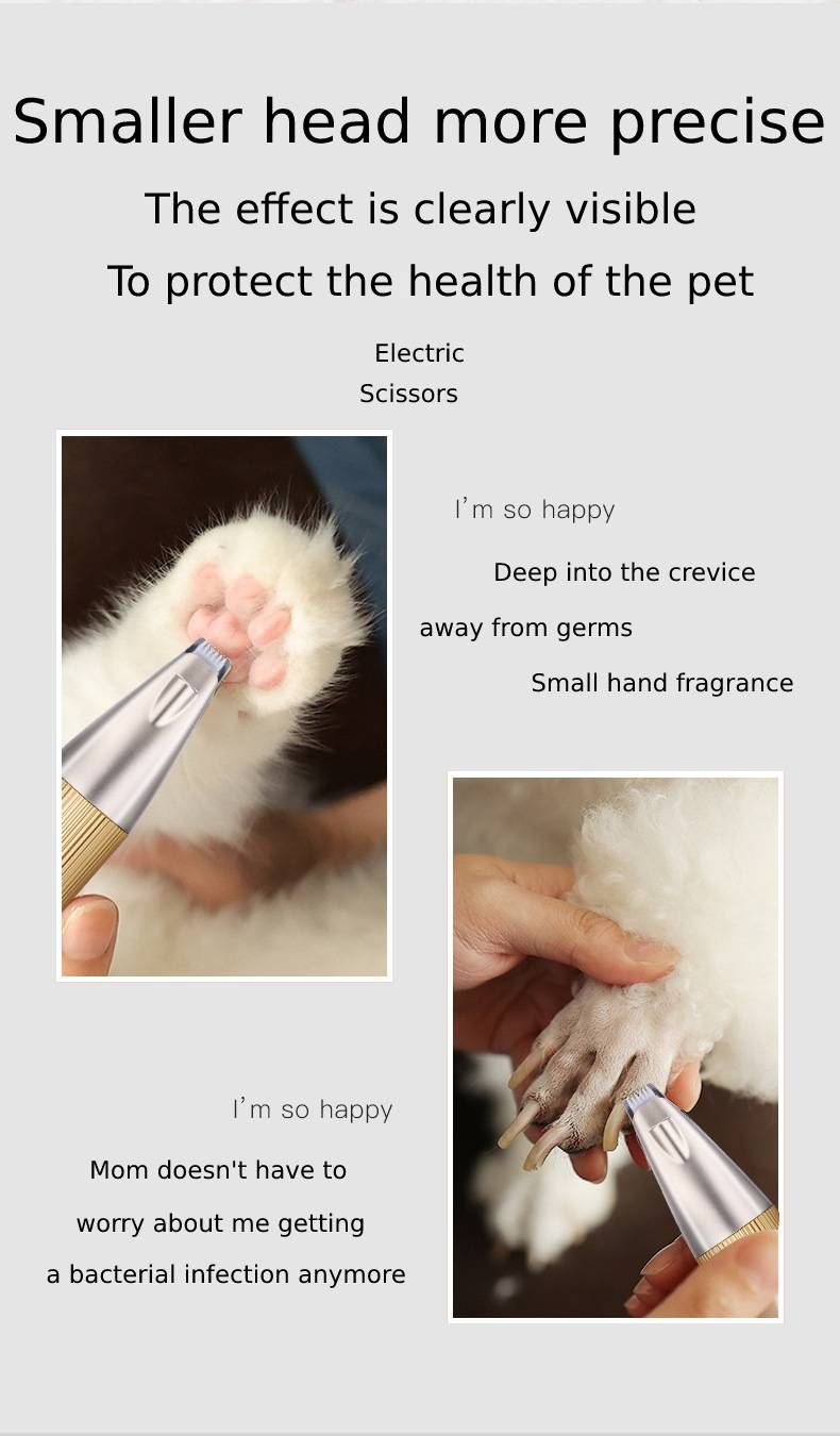 Rechargeable Electric Dog Paw Ear Hair Clipper Led Light - Temu Australia