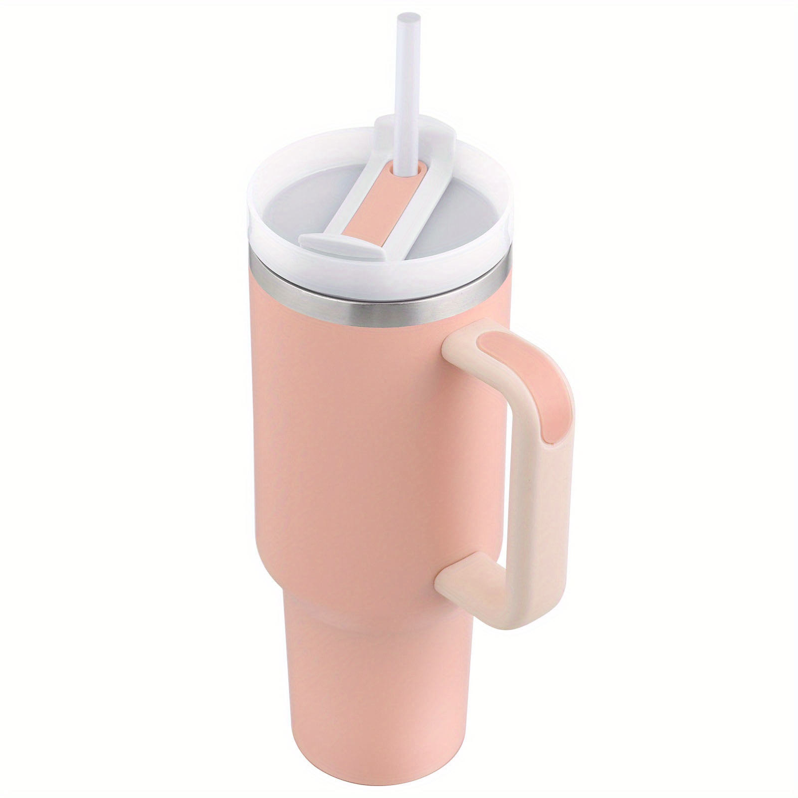 Simple and stylish, our Latte Tumbler with Handle back - this time in  beautiful pastel hues. The 500ml double-wall stainless steel tumbler can  keep your