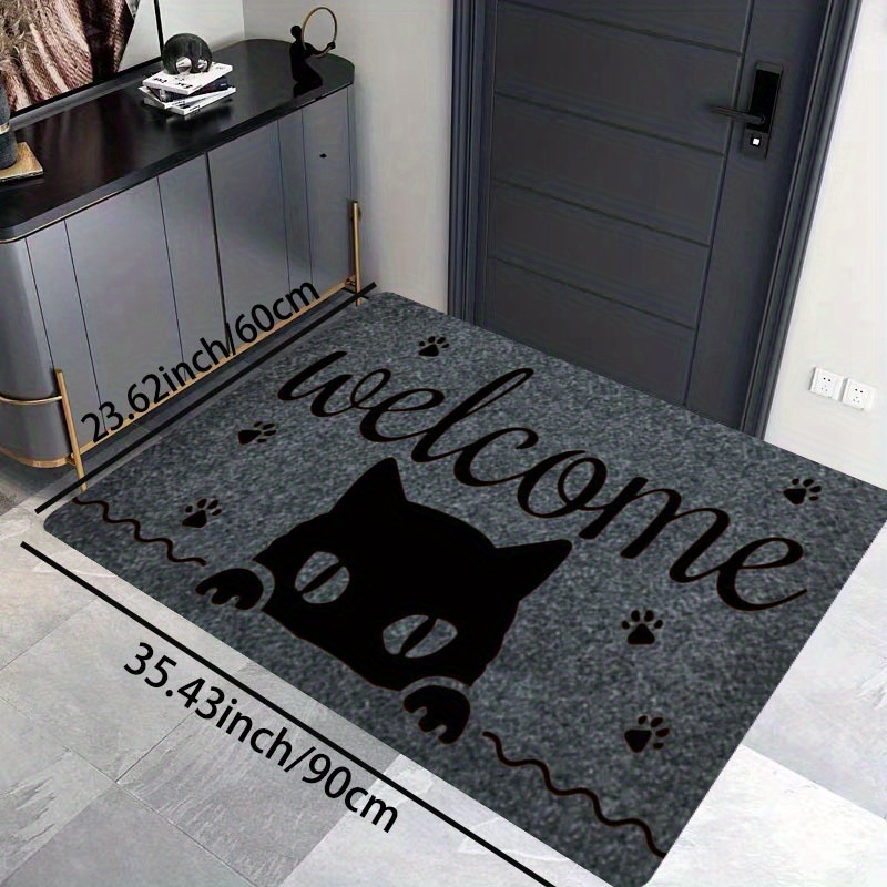 Mr Fantasy Cat Front Door Mat Mud Absorbent, Welcome Mat Entrance Door Mat Rug C