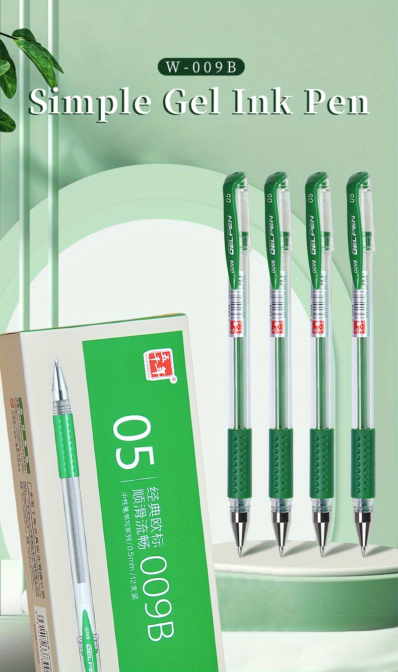 Green/black/red Gel Pens Smooth Writing Long Lasting - Temu