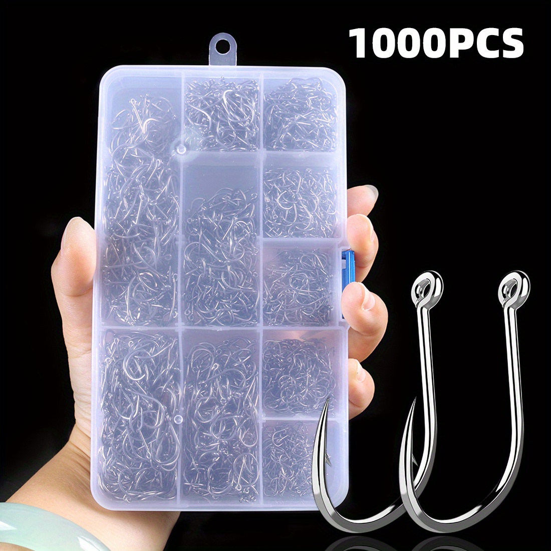  TOMYEUS Fishing Hooks Fishhooks Fishing Hook 20 pc/Lot High  Carbon Steel Hook with Dig Ring Bionic Invisible Aquatic Grass Barbed Hook  Fishing Tackle Fish Hooks (Model Number : 13) : Sports