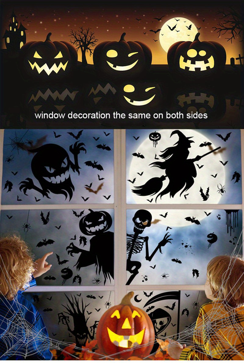 HALL3 - Sticker sorcière grimoire Halloween - DECO-VITRES - Electrostatique