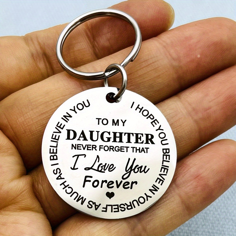 To My Daughter Son Keychain From Dad Mom Inspirational Christmas Gift That Birthday Gift Graduation Gift