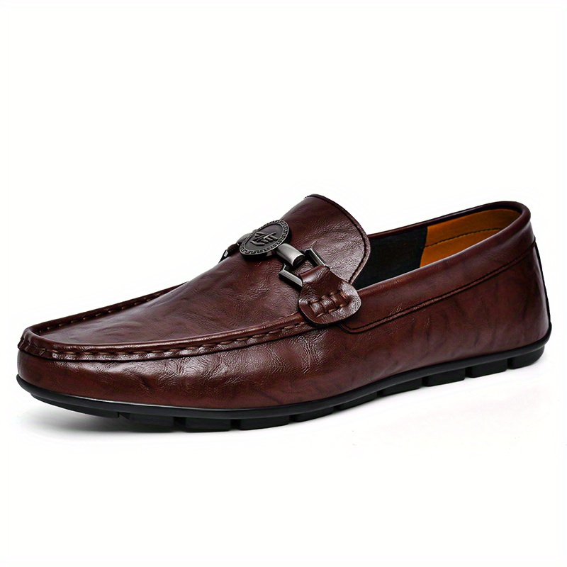 Zapatos Cuero Sintético Informales Formales Hombres, Cómodos Zapatos  Conducción Suela Suave Transpirable - Calzado Hombre - Temu