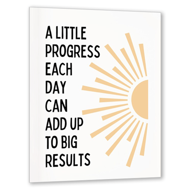 Office Decor, A Little Progress Each Day Can Add Up To Big Results, Mental Health Poster, Progress Quote, Motivational Office Decor, School Counselor, Inspirational Wall Decor 8*10in