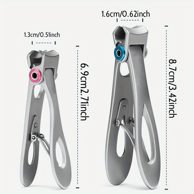 2 Pieces Oversized Thick Nail Clippers for Thick Toenails or Tough