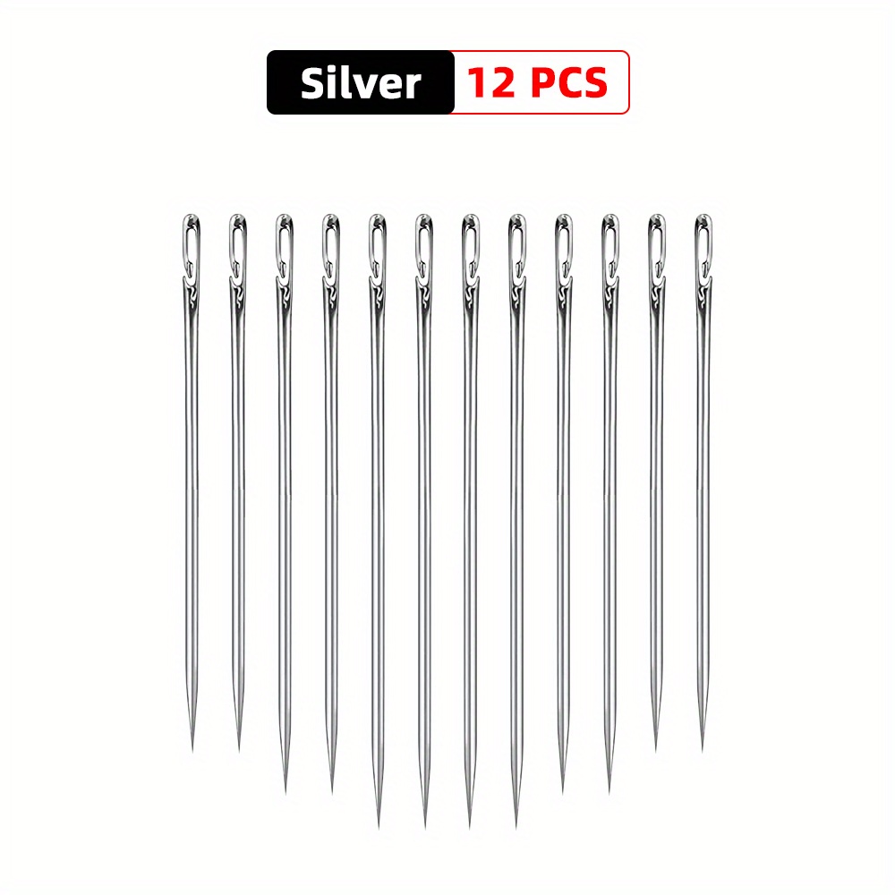 24Pcs Stainless Steel Self-threading Needles Opening Sewing Darning Needles  US - International Society of Hypertension