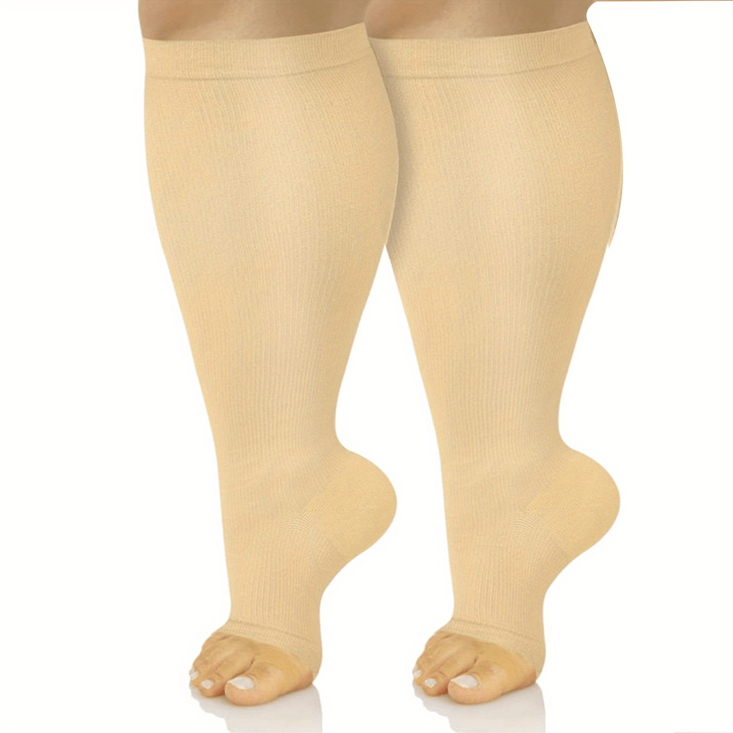 2 Pairs of Plus Size Copper Compression Socks: Improve Circulation & Blood  Flow for Athletic, Medical & Pregnant Women!