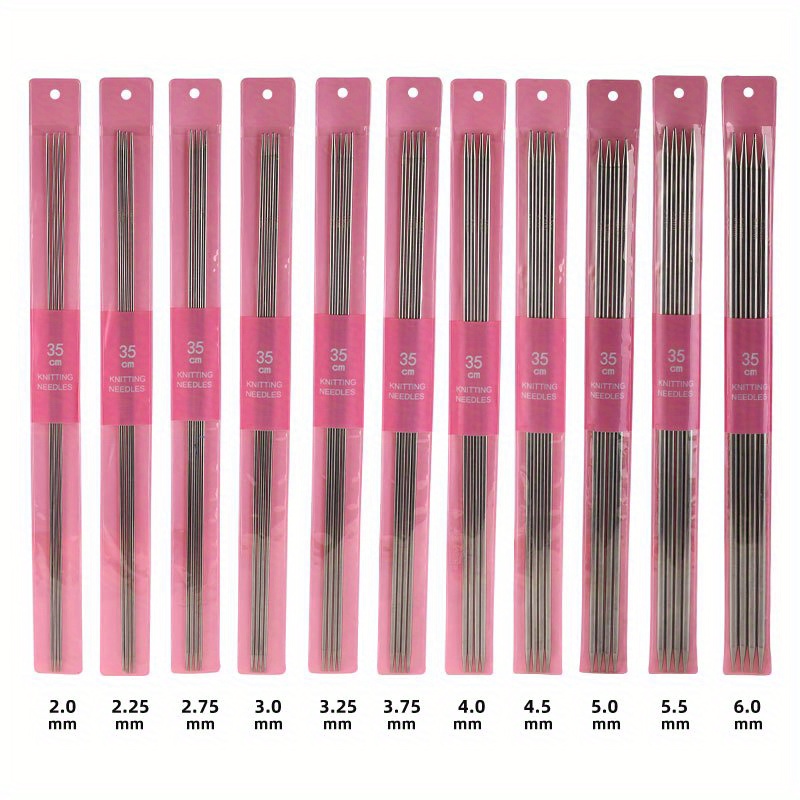 5pcs/set Double Pointed Knitting Needles Kit 2.0mm to 4.0mm
