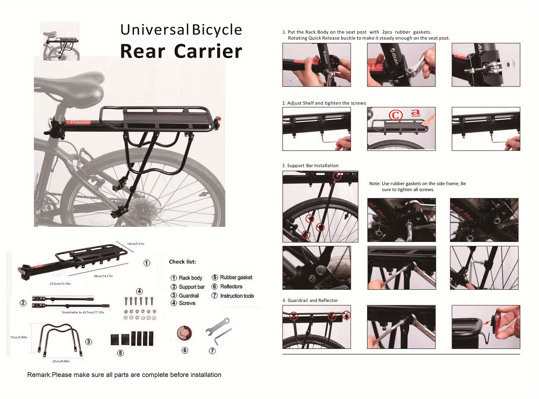 Rear Bike Cargo Rack Cannondale Hybrid Bike Rear Pannier Carrier